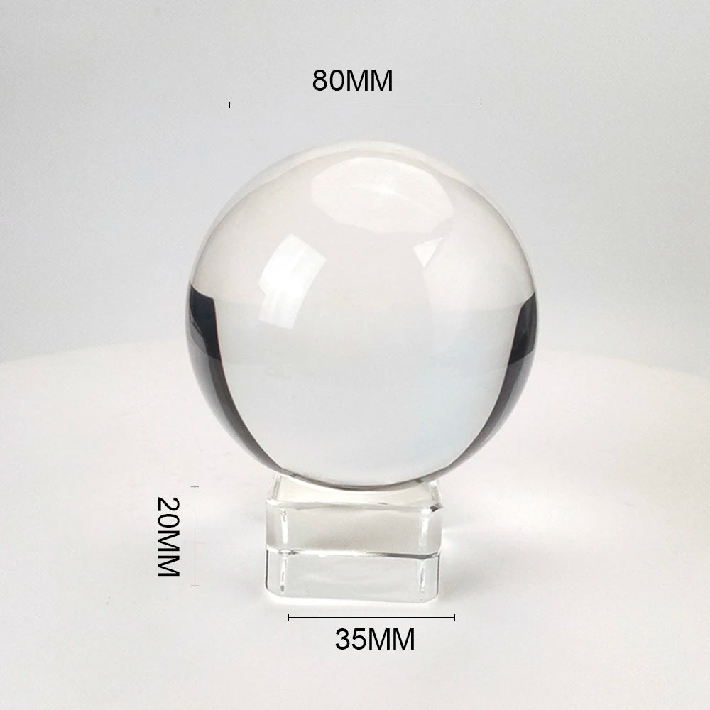 002 - K9 Crystal Ball for Scrying w/ Clear Base