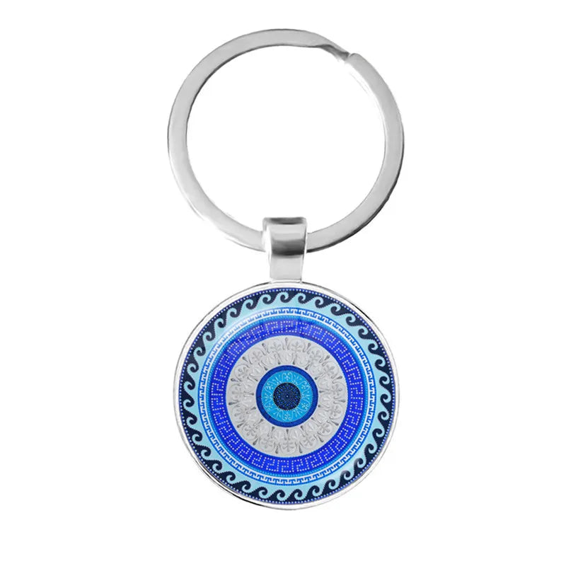 014 - Glass Turkish Evil Eye Keychain