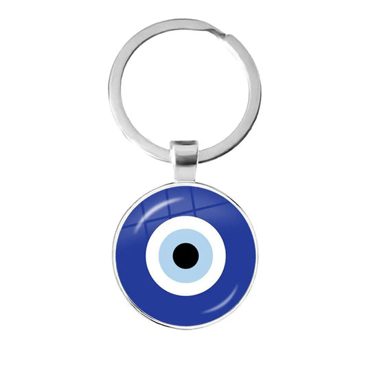 014 - Glass Turkish Evil Eye Keychain