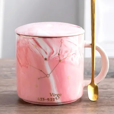 014 - Constellation Marble Cup w/ Lid and Spoon