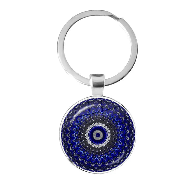 014 - Glass Turkish Evil Eye Keychain