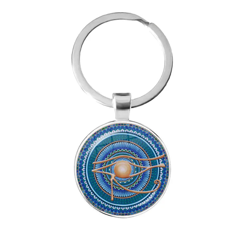 014 - Glass Turkish Evil Eye Keychain
