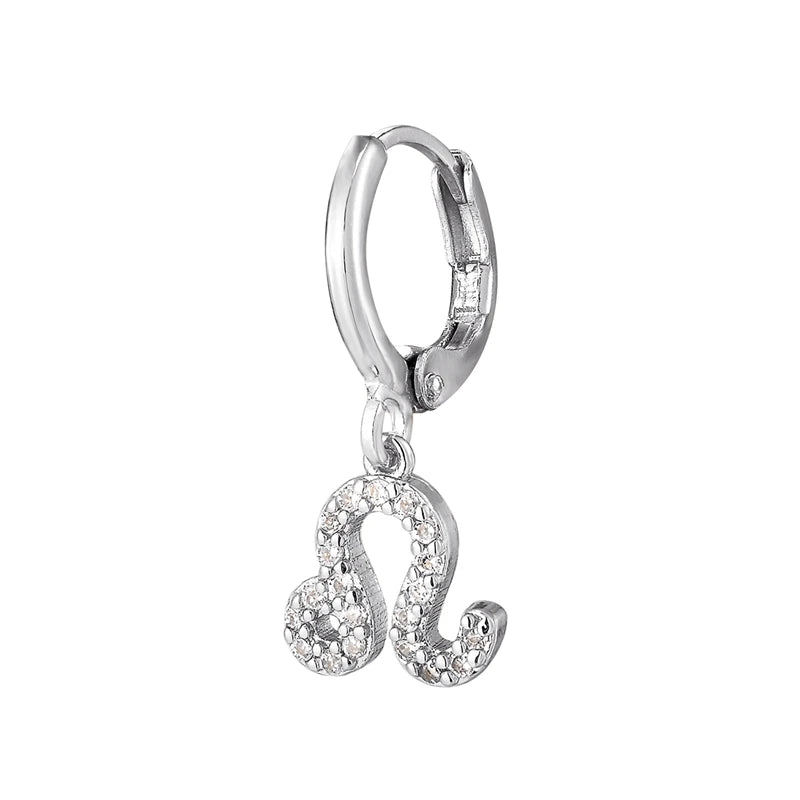 011 - Zodiac Studded 1pc Drop Fashion Earring