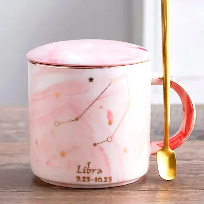 014 - Constellation Marble Cup w/ Lid and Spoon