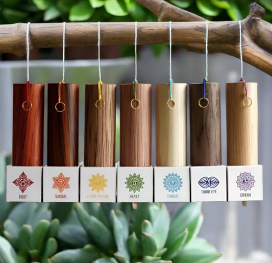 012 - 7 Chakras Bamboo Wind Chimes for Relaxation