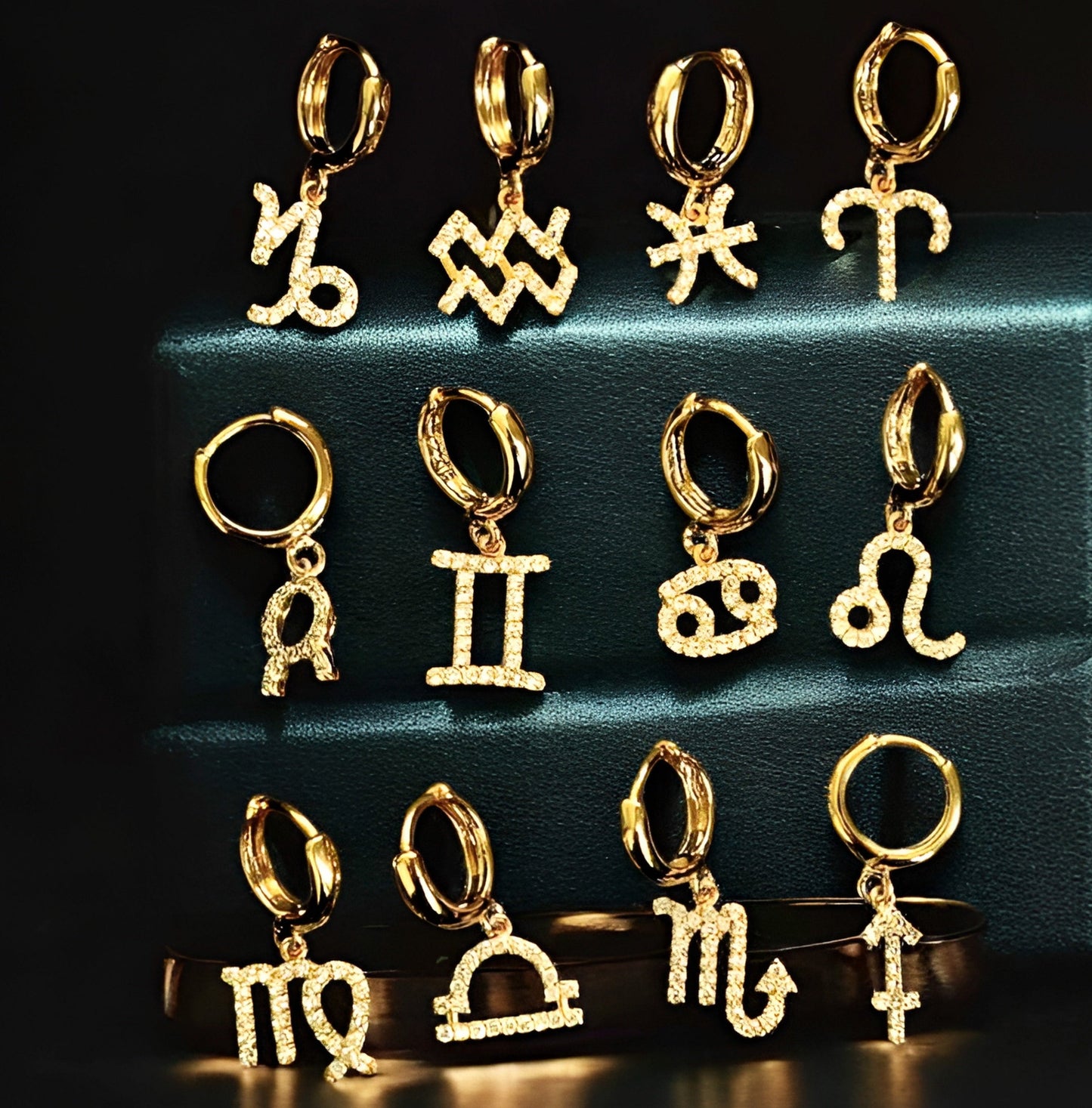 011 - Exquisite Zodiac Sign Drop Earrings