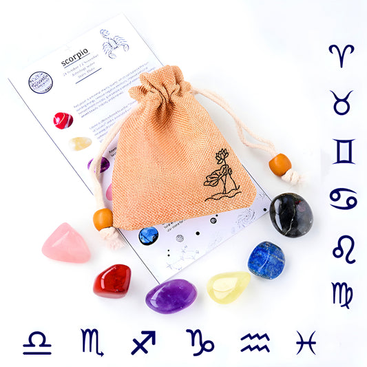 014 - Zodiac Polished Natural Crystals for Luck & Meditation