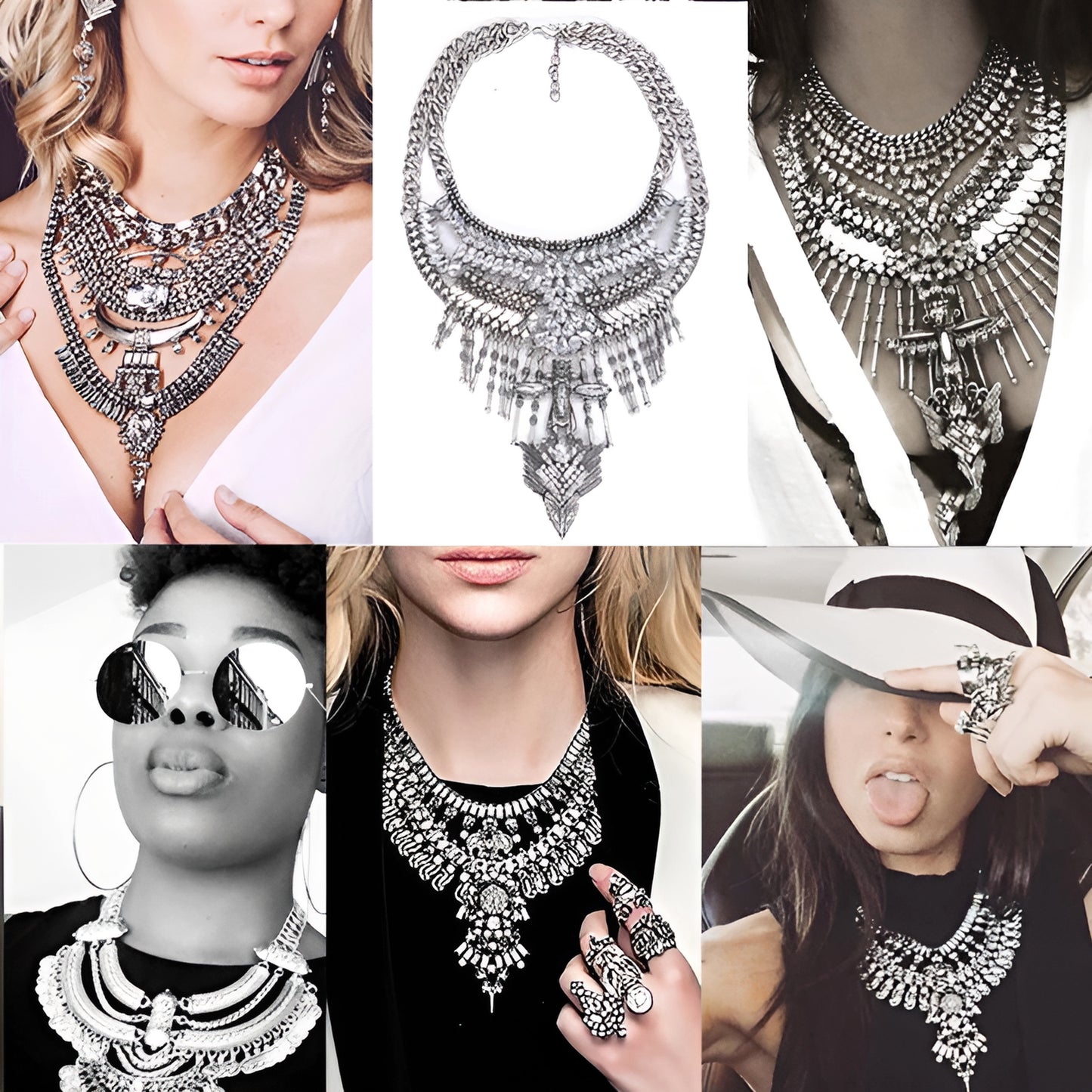 001 - Vintage Maxi Statement Necklace