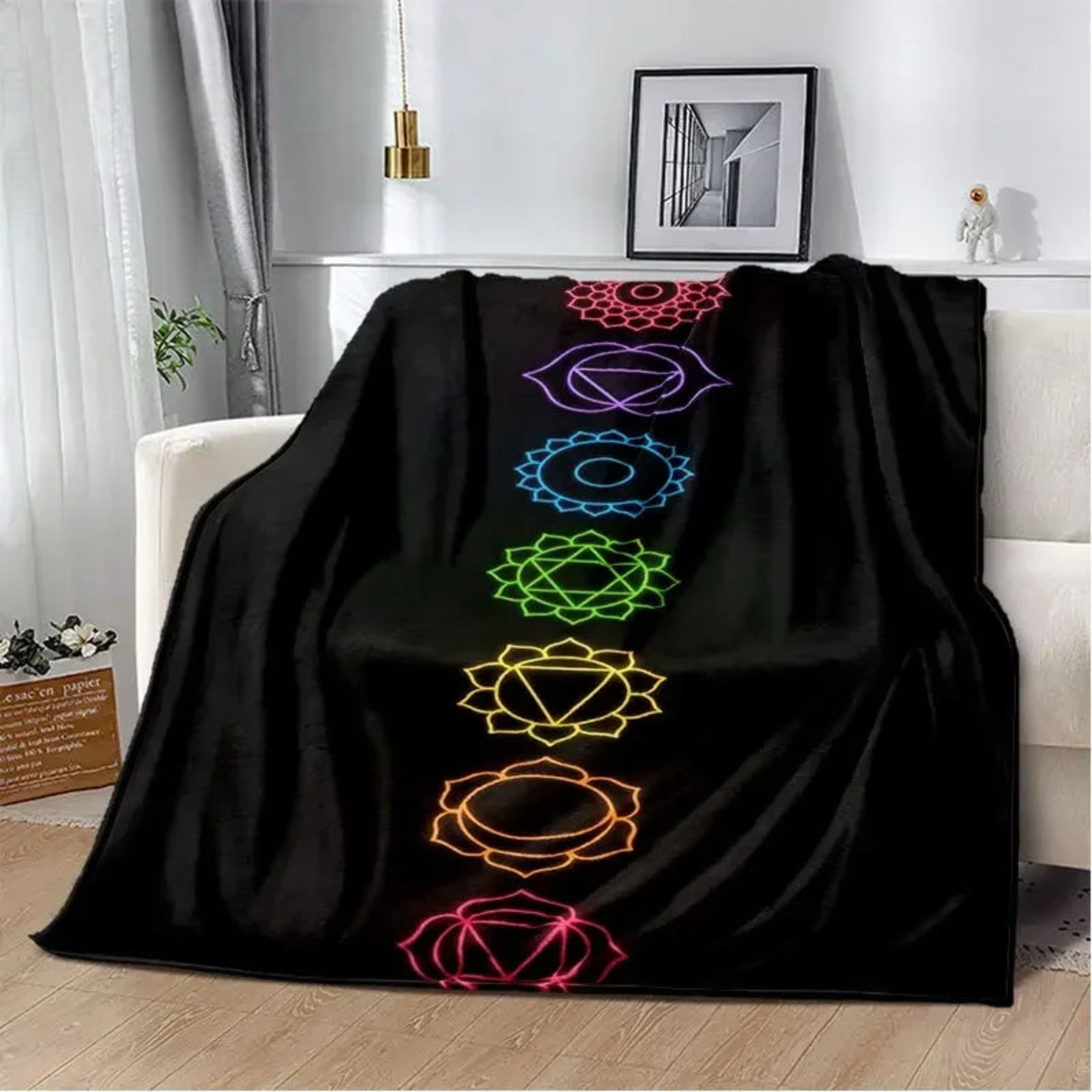 012 - 7 Chakras Soft Plush Throw Blanket