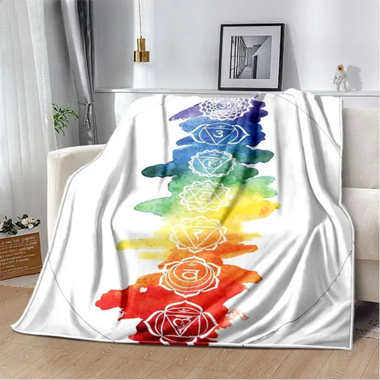 012 - 7 Chakras Soft Plush Throw Blanket