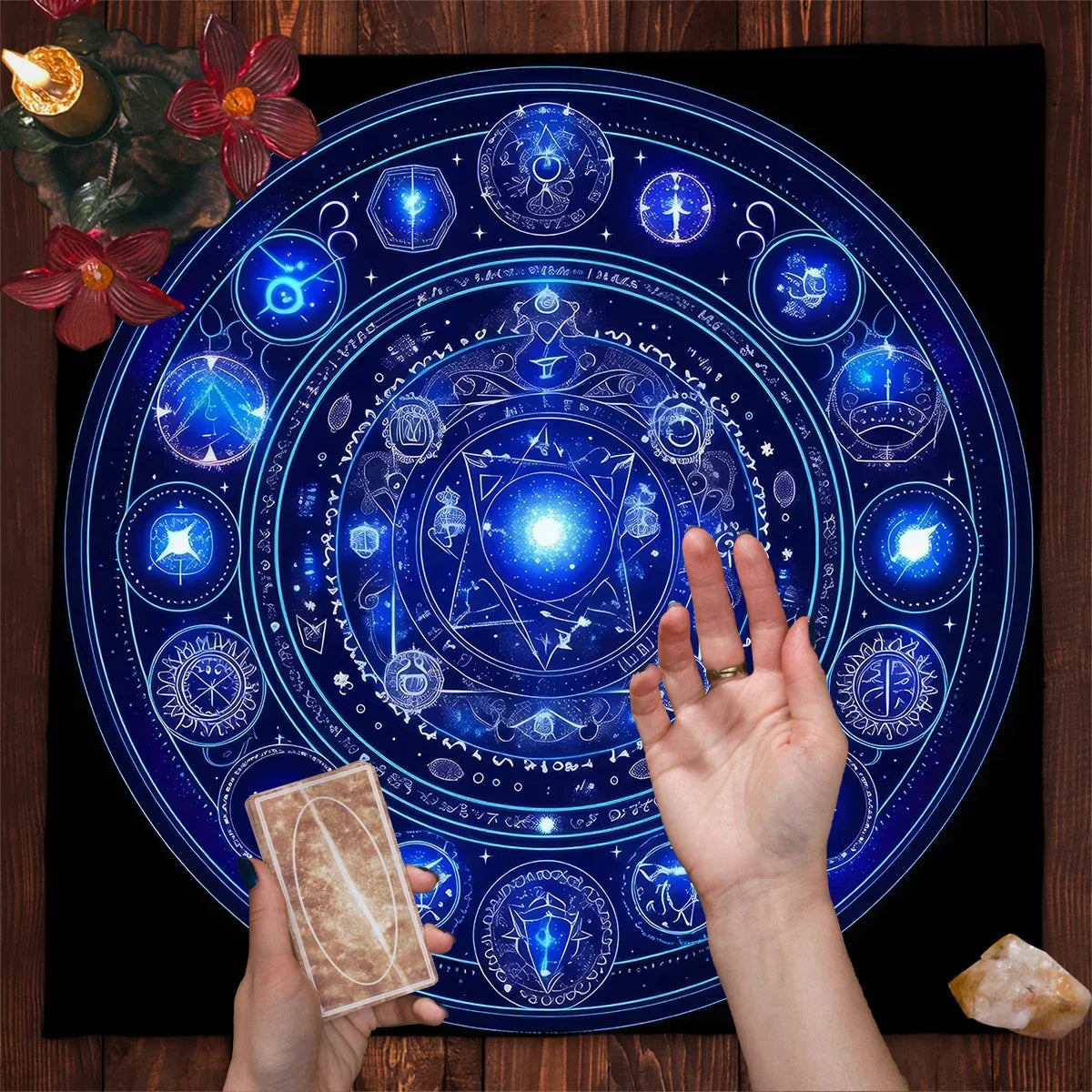 002 - Mandala & Flower of Life Divination Altar Cloth & Decor