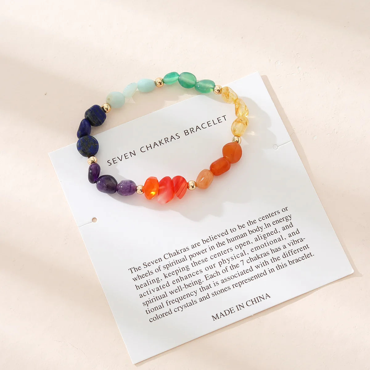 011 - Natural Stone 7 Chakras Bracelet
