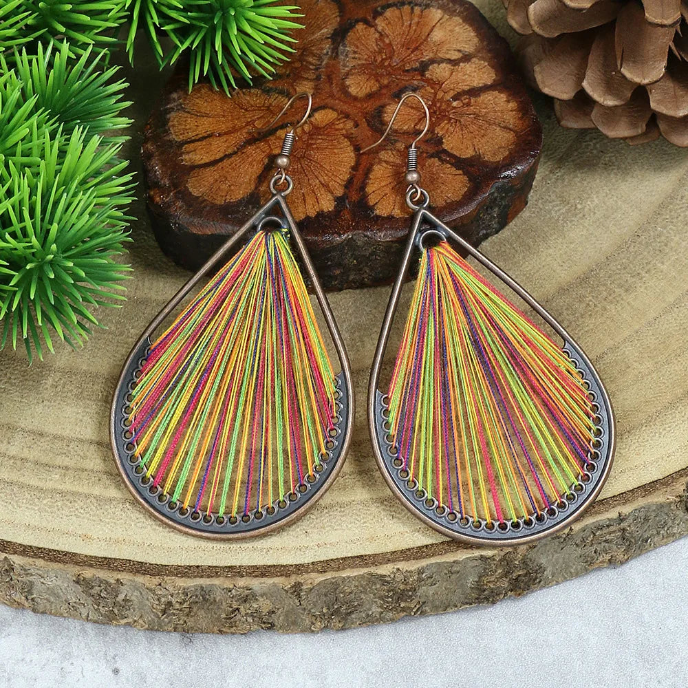 011 - Retro Bohemian Dangle Charm Earrings