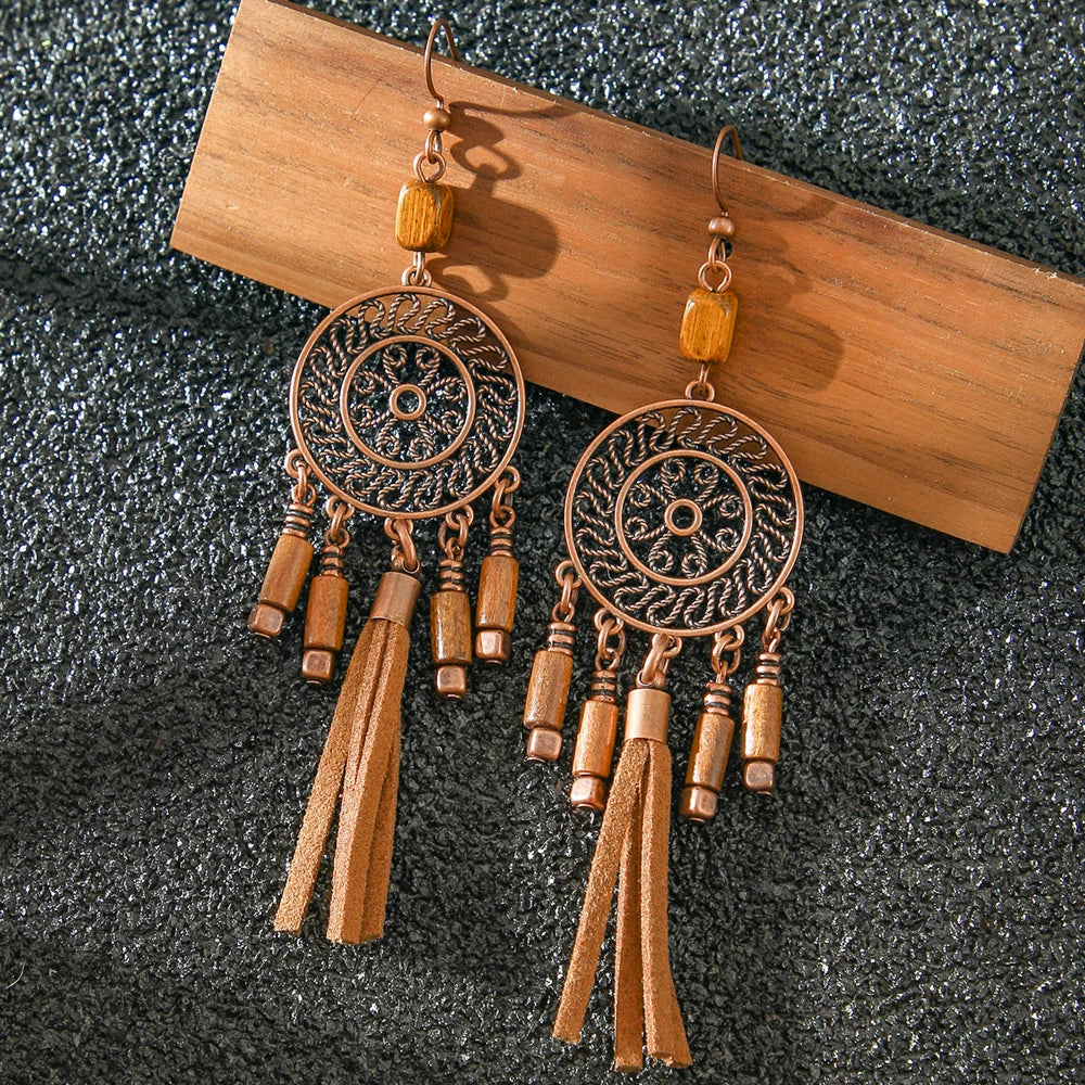 011 - Vintage Bohemian Dangle Charm Earrings