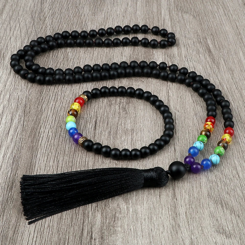 012 - 7 Chakras 108 Mala Beads Meditation Set