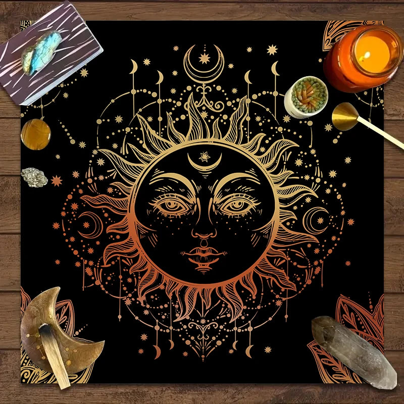 Twelve constellations tarot astrology altar cloth
