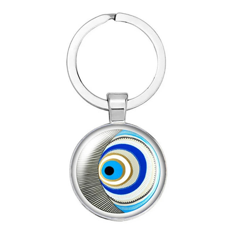 014 - Glass Turkish Evil Eye Keychain