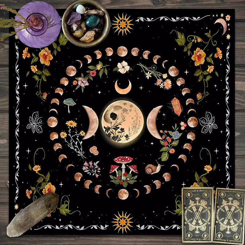 Twelve constellations tarot astrology altar cloth