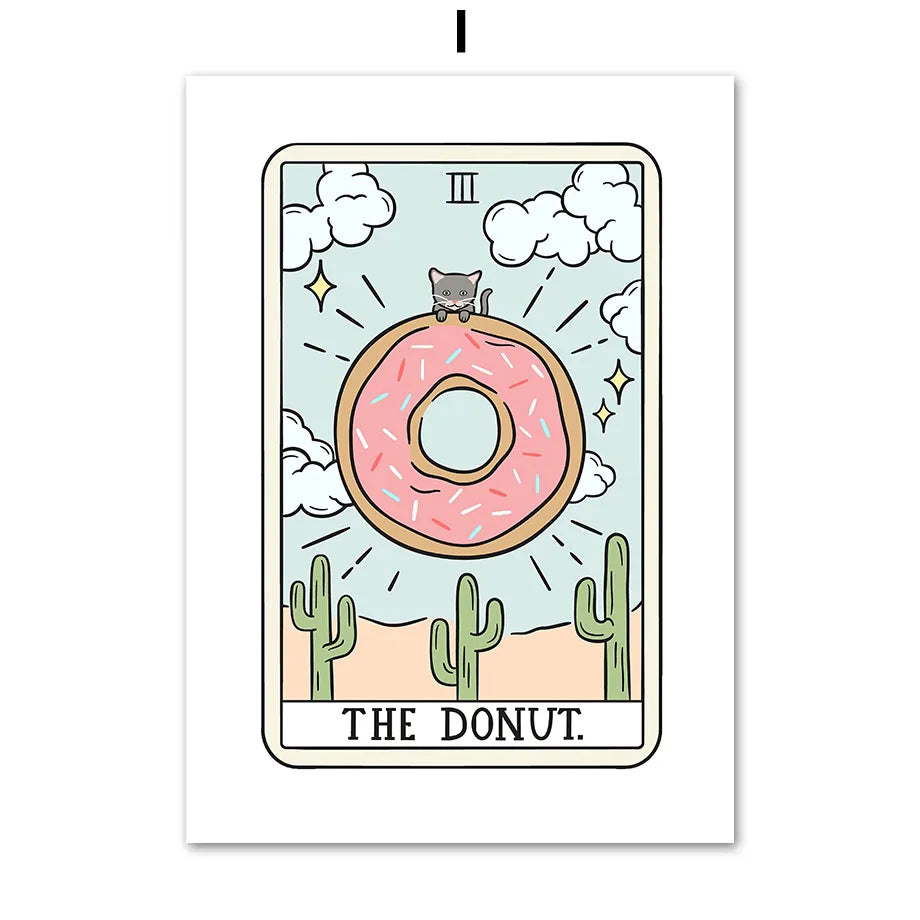 009 - Food Tarot Canvas Print Wall Art
