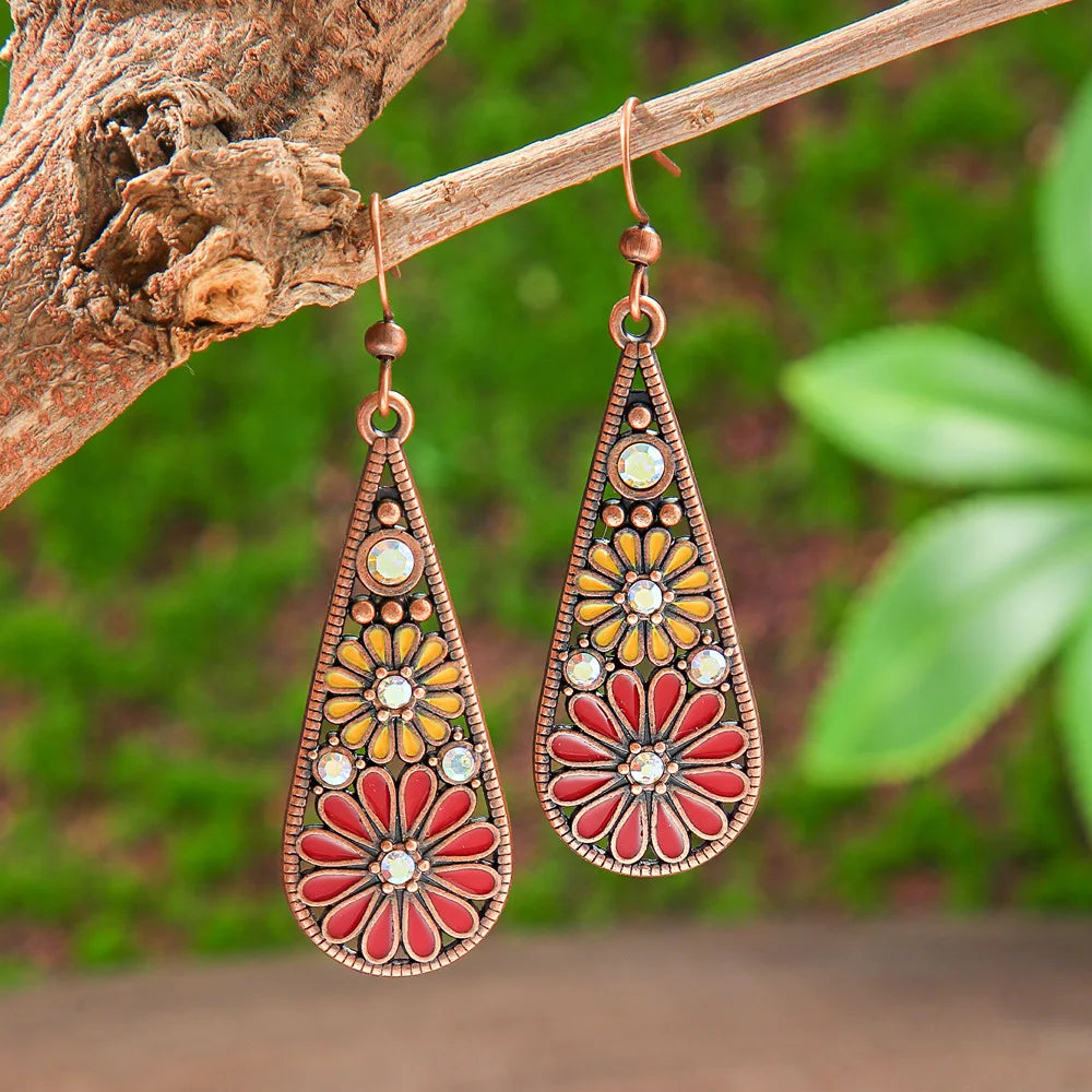 011 - Bohemian Water & Oil Drop Dangle Earrings