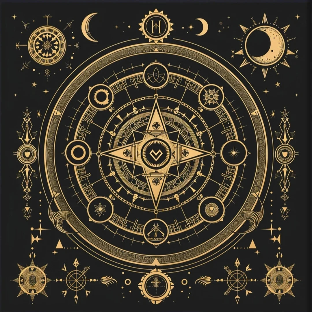 Suede velvet tarot divination altar cloth