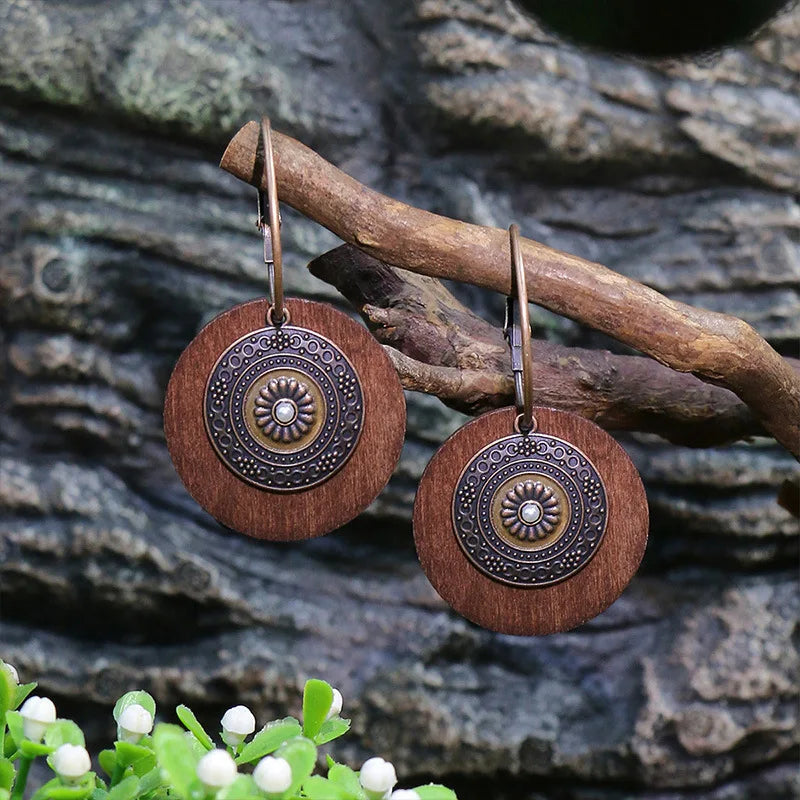 011 - Retro Bohemian Dangle Charm Earrings