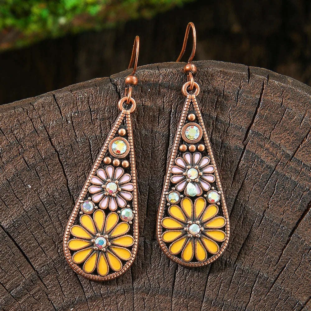 011 - Bohemian Water & Oil Drop Dangle Earrings