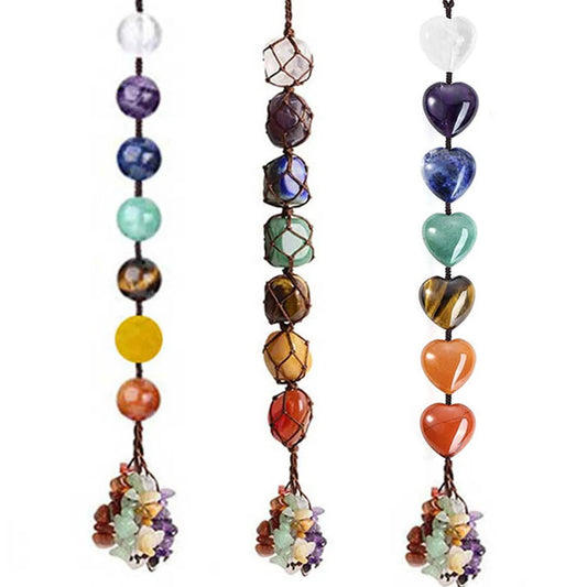 012 - 7 Chakras Natural Stones Hanging Ornament