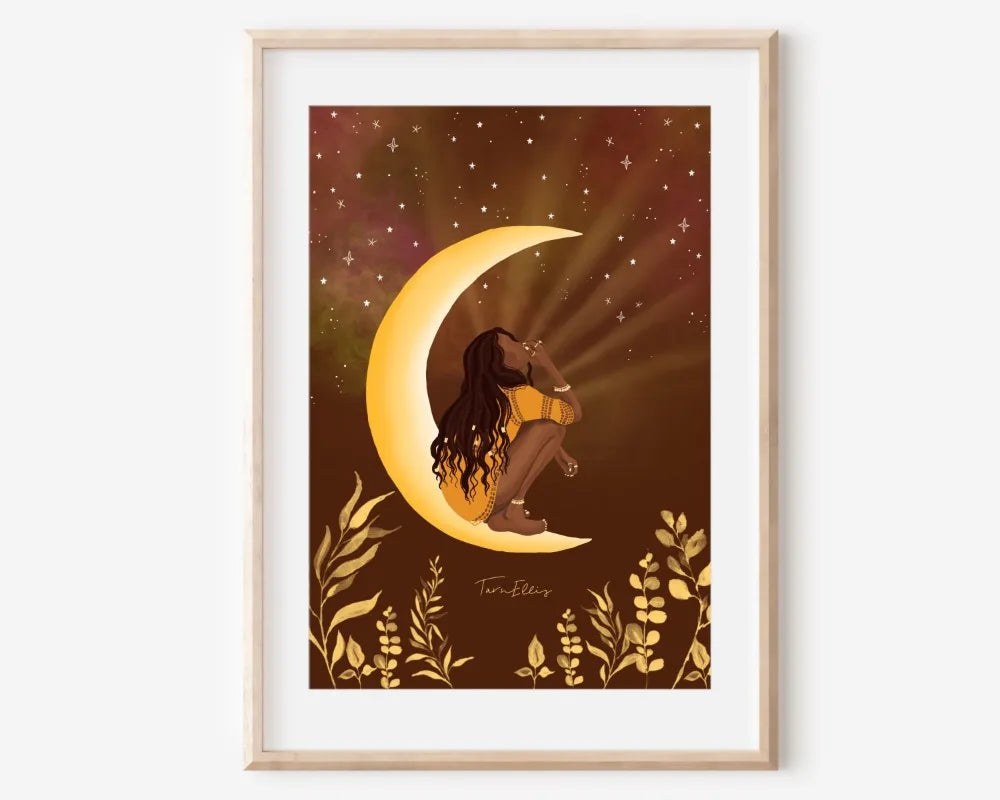 009 - Bohemian Moon Canvas Print Wall Art
