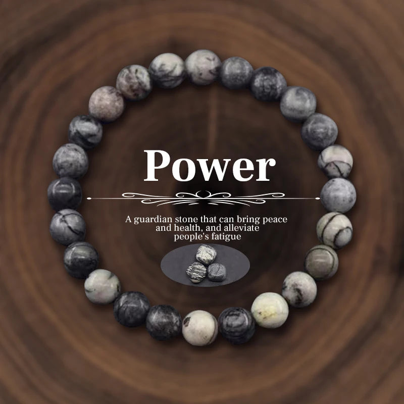 011 - Personalized Natural Stone Beads Energy Bracelet