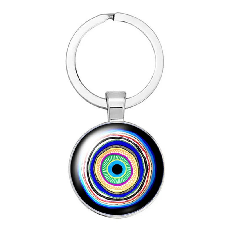 014 - Glass Turkish Evil Eye Keychain