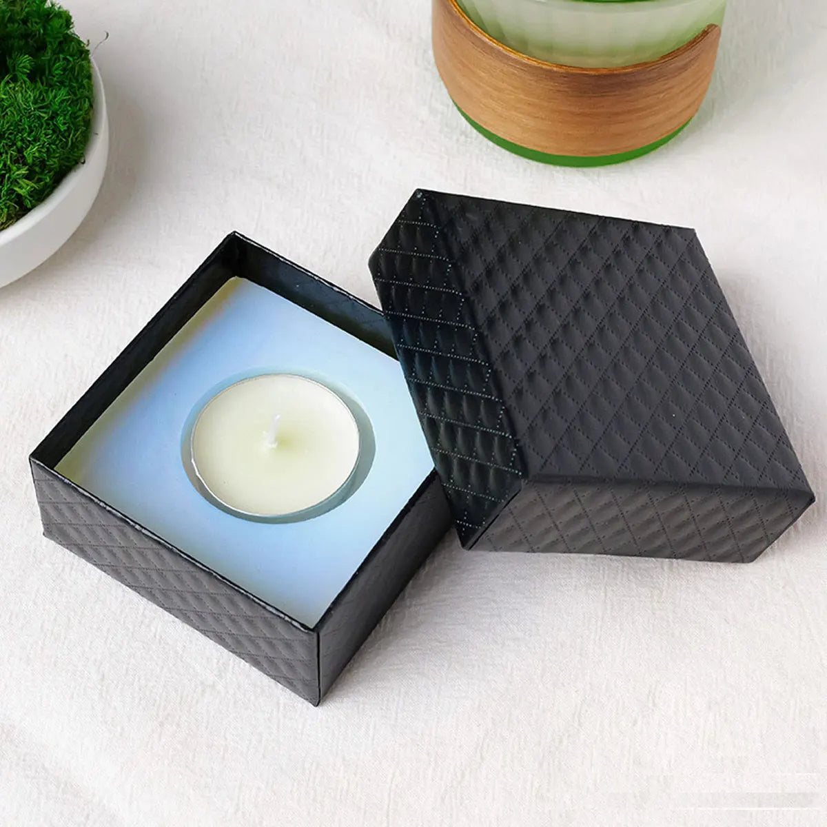 004 - Natural Crystal Stone Tea Light Candle Holder