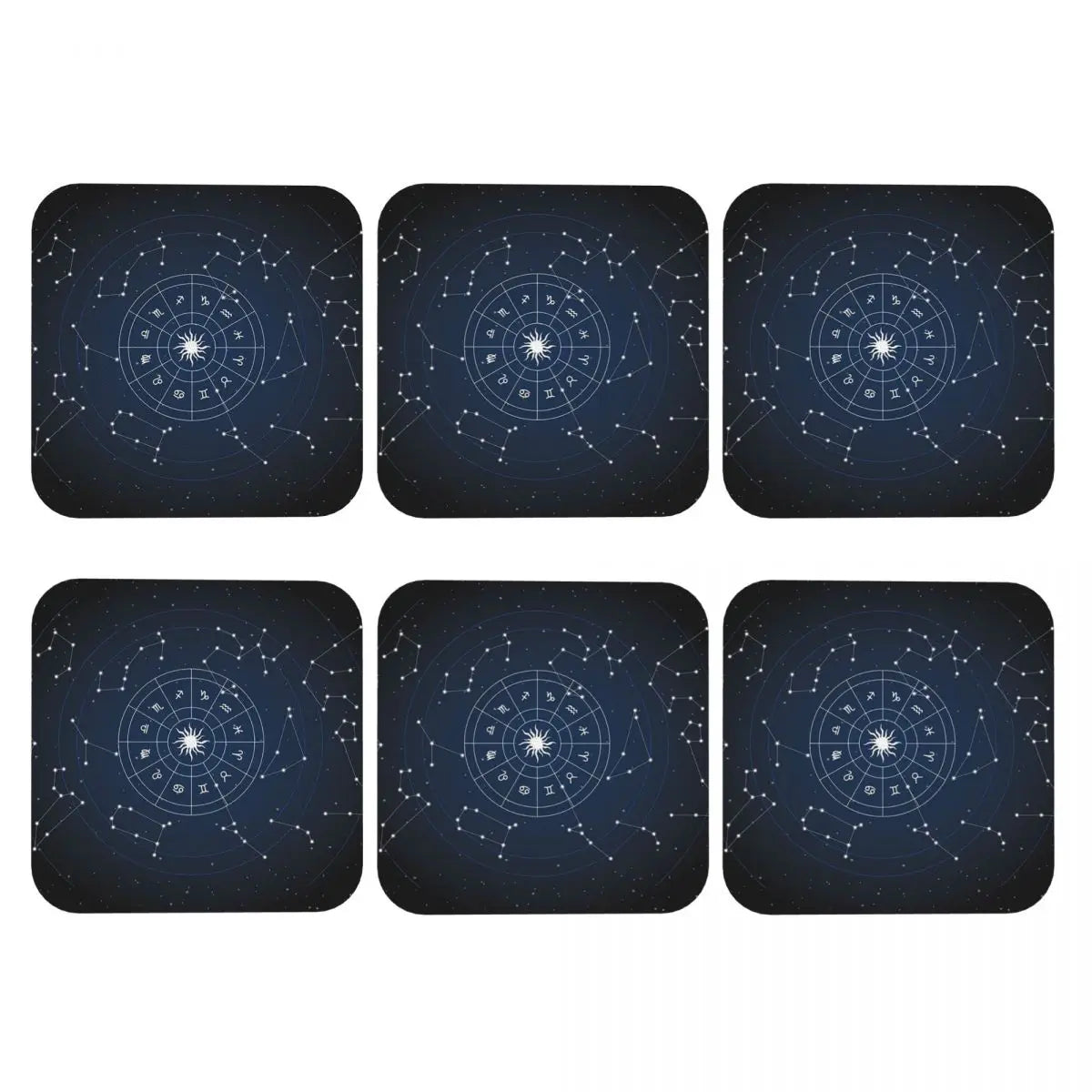 004 - Zodiac Constellation Celestial Coasters – Set of 6