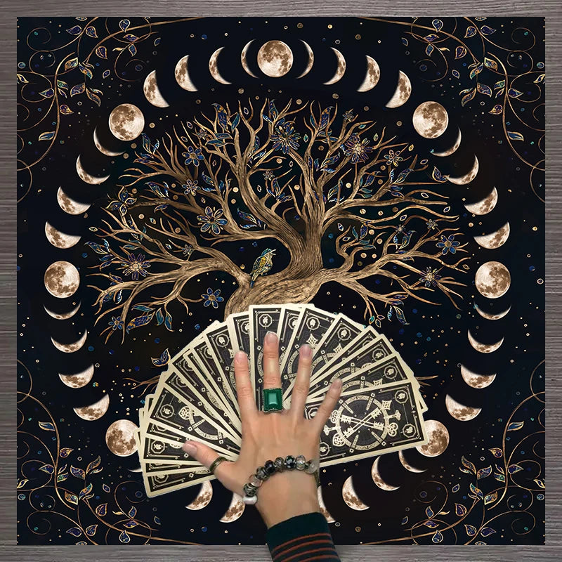 Twelve constellations tarot astrology altar cloth