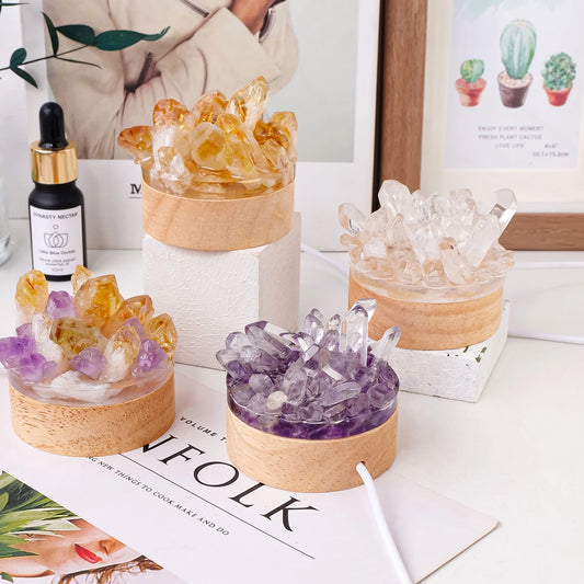 004 - Crystal Quartz Aromatherapy Diffuser Lamp