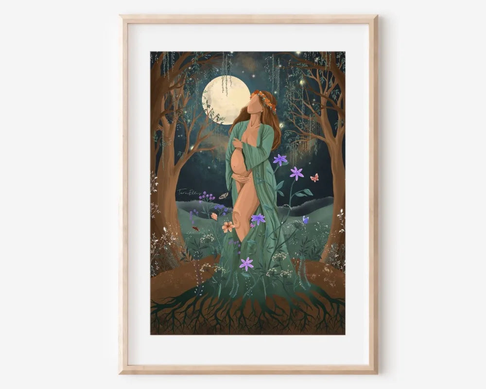 009 - Bohemian Moon Canvas Print Wall Art