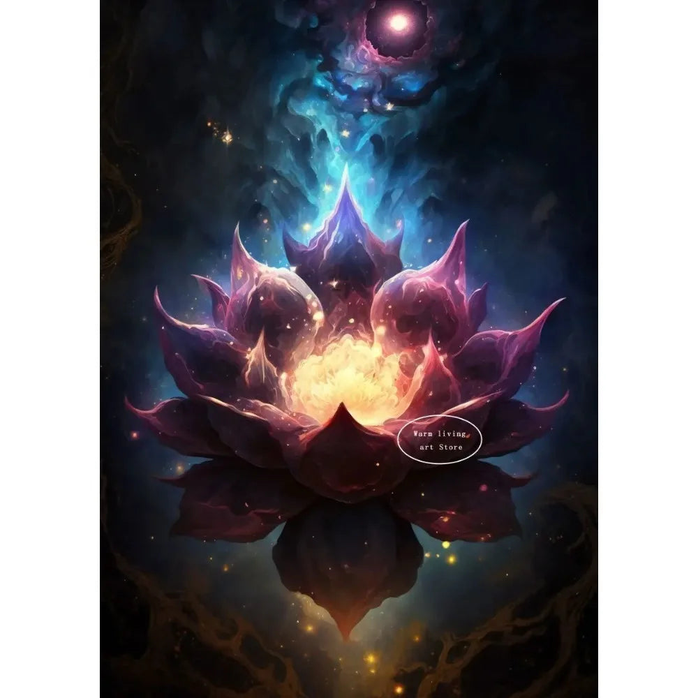 012 - Reiki Principles & Symbols Lotus Canvas Print Wall Art