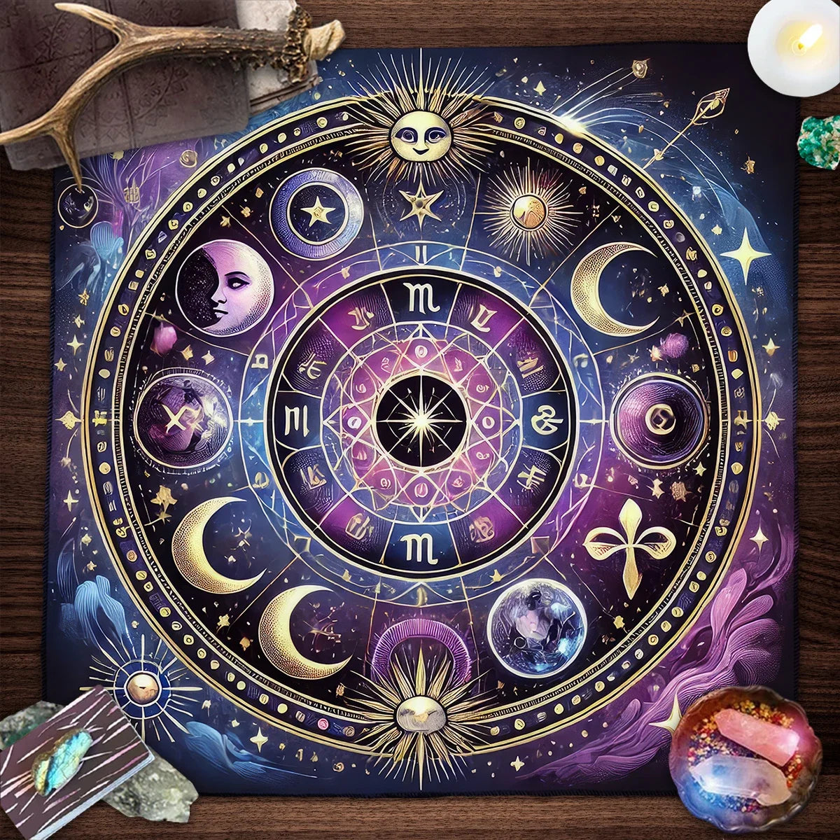 002 - Mandala & Flower of Life Divination Altar Cloth & Decor
