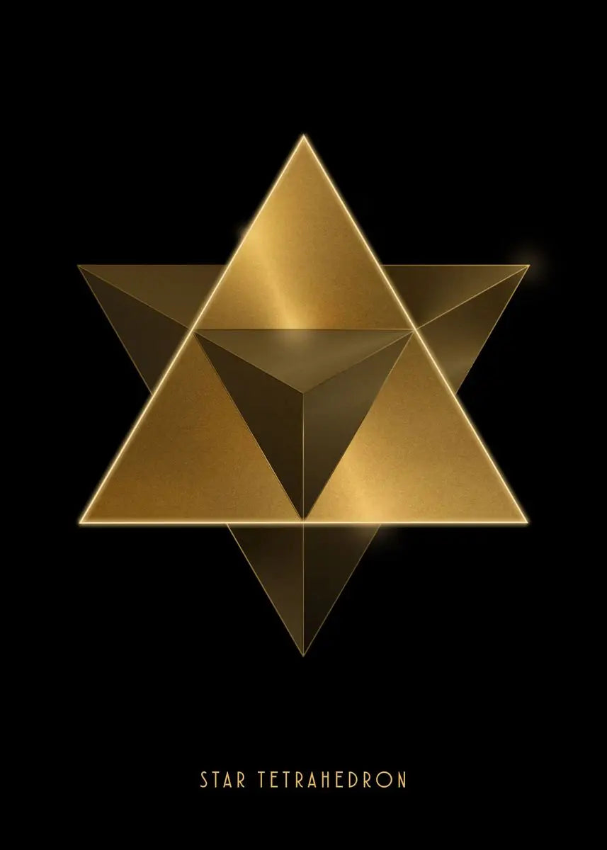 009 - Golden Geometry Canvas Print Wall Art