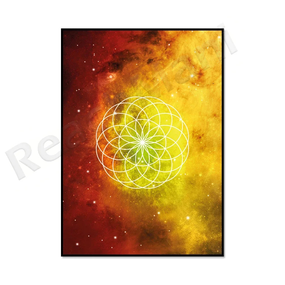 009 - Chakra Geometry Canvas Print Wall Art