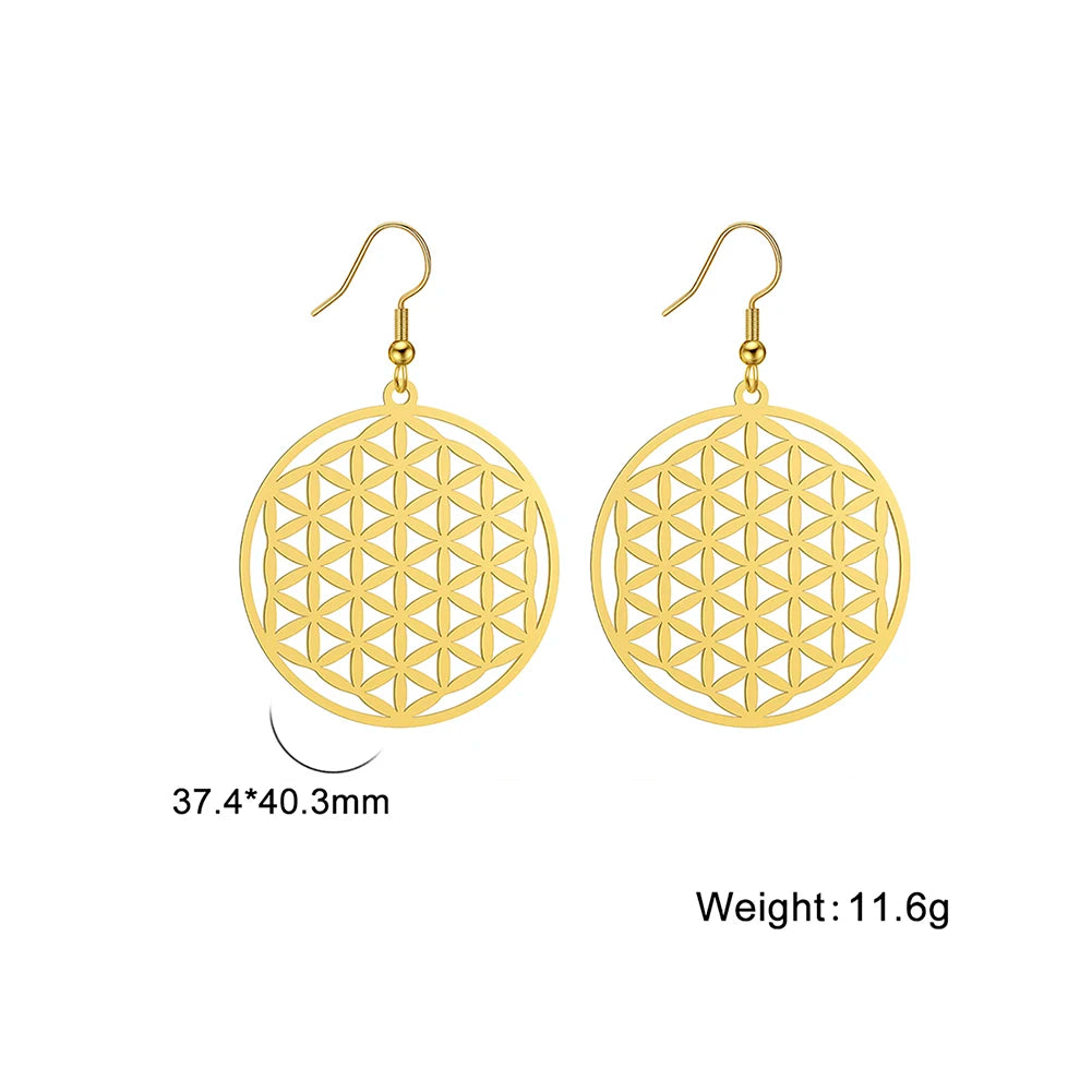 011 - Vintage Mandala Hoop Earrings