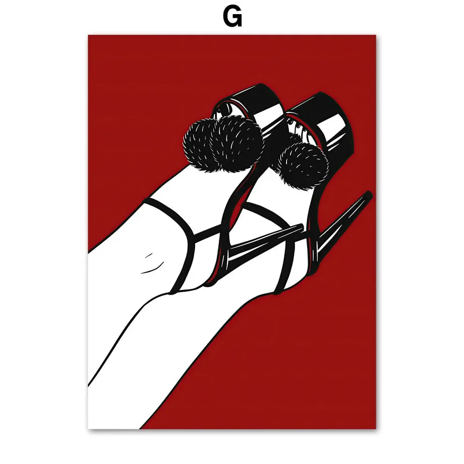 009 - Shibari She-Devil Canvas Print Wall Art