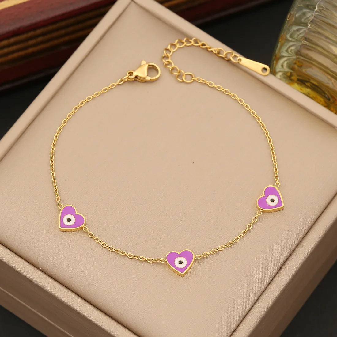 011 - Evil Eye Drip Oil Charm Bracelet