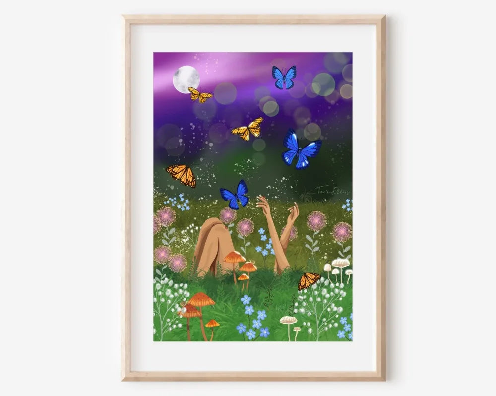 009 - Bohemian Moon Canvas Print Wall Art