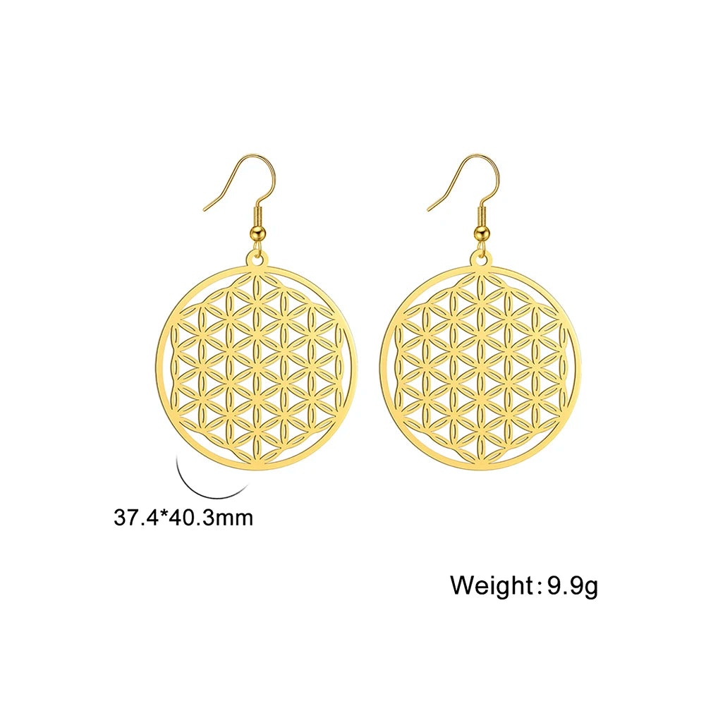 011 - Vintage Mandala Hoop Earrings