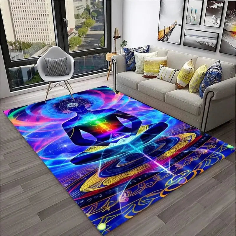 012 - 7 Chakras Yoga Meditation Non-Slip Area Mat