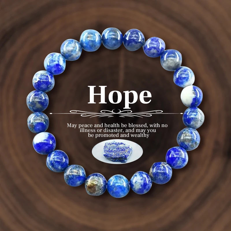 011 - Personalized Natural Stone Beads Energy Bracelet