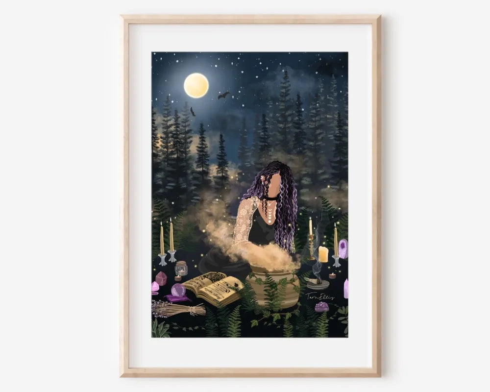 009 - Bohemian Moon Canvas Print Wall Art