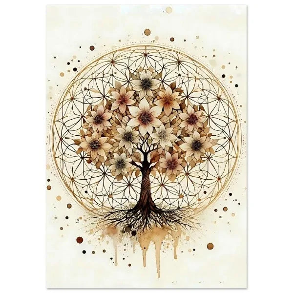 009 - Boho Sacred Geometry Canvas Print Wall Art