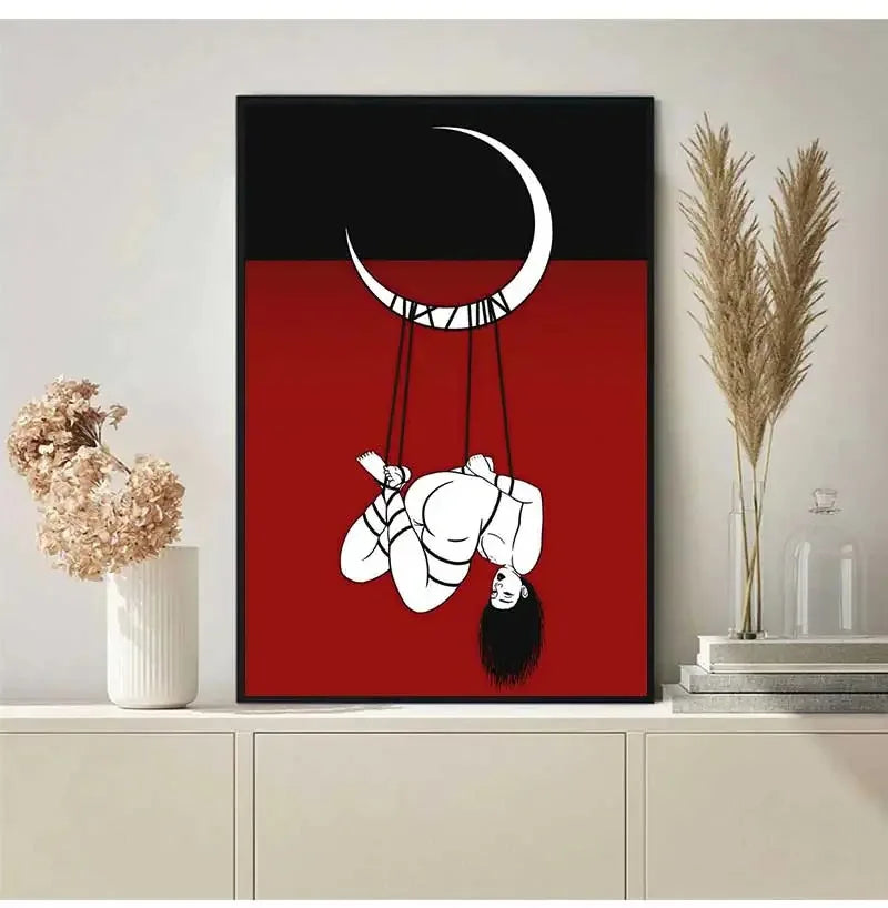 009 - Shibari Devil Canvas Print Wall Art